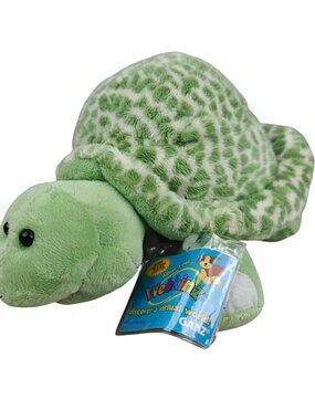 Webkinz Plush Spotted Turtle HM225 Ganz 2000s Green White Pattern With Code Tags